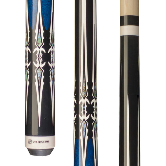 Players Black & Blue Wrapless Cue (G-4113)
