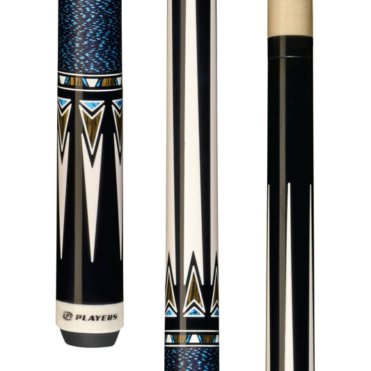 Players Black & Bocote Cue with Blue/Black Linen Wrap (G3399)