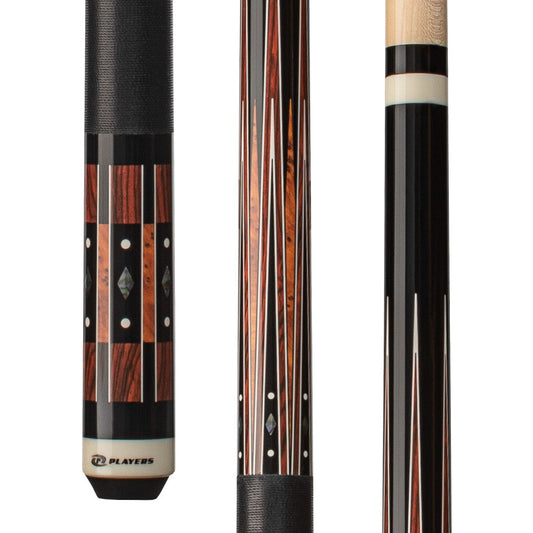 Players Black & Cocobolo Cue with Black Linen Wrap (G4144)