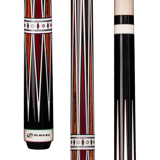 Players Black & Cocobolo Wrapless Cue (E2320)