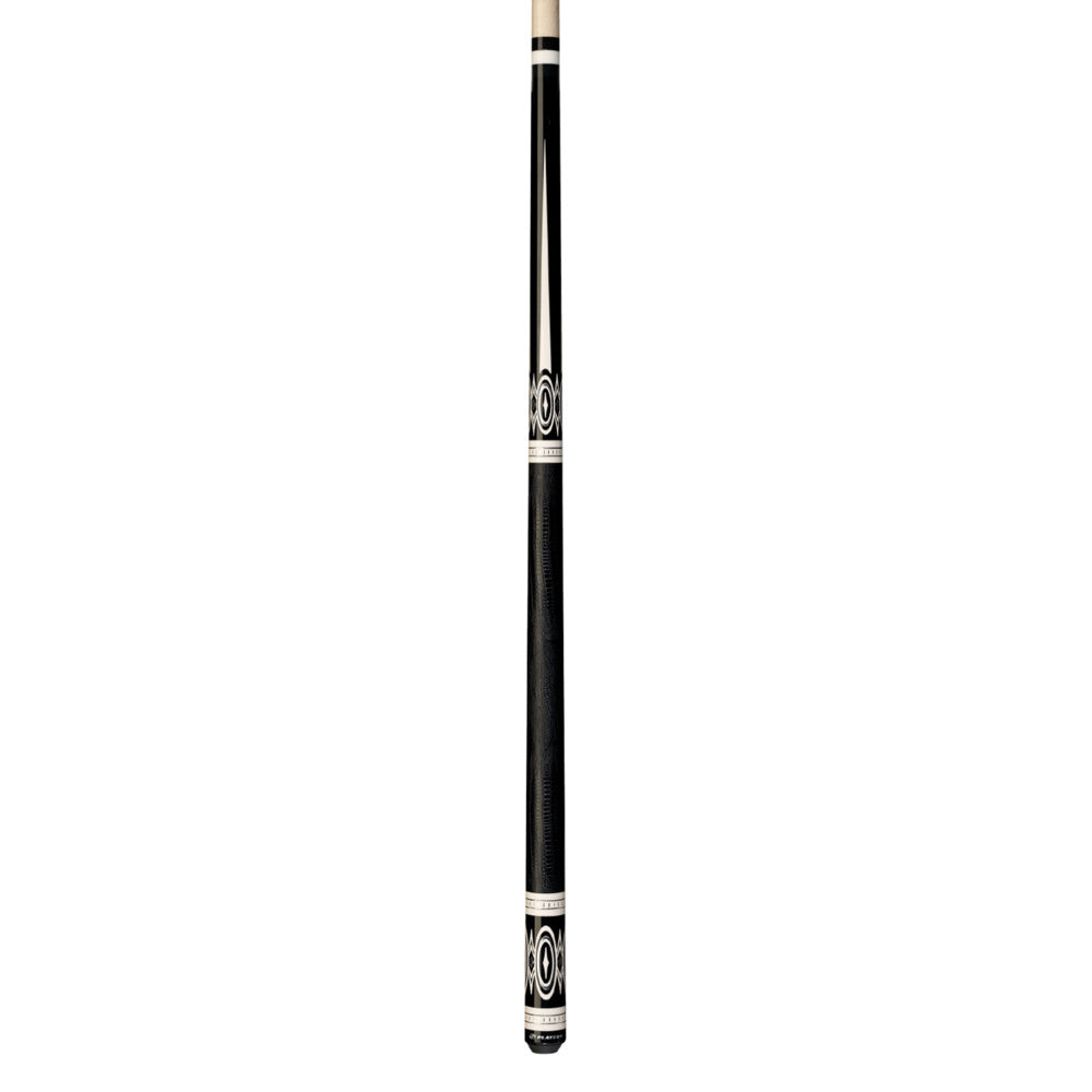 Players Black and White Cue with Leather Embossed Wrap (G-3398)