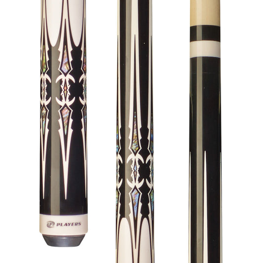 Players Black & White Wrapless Cue (G-4112)