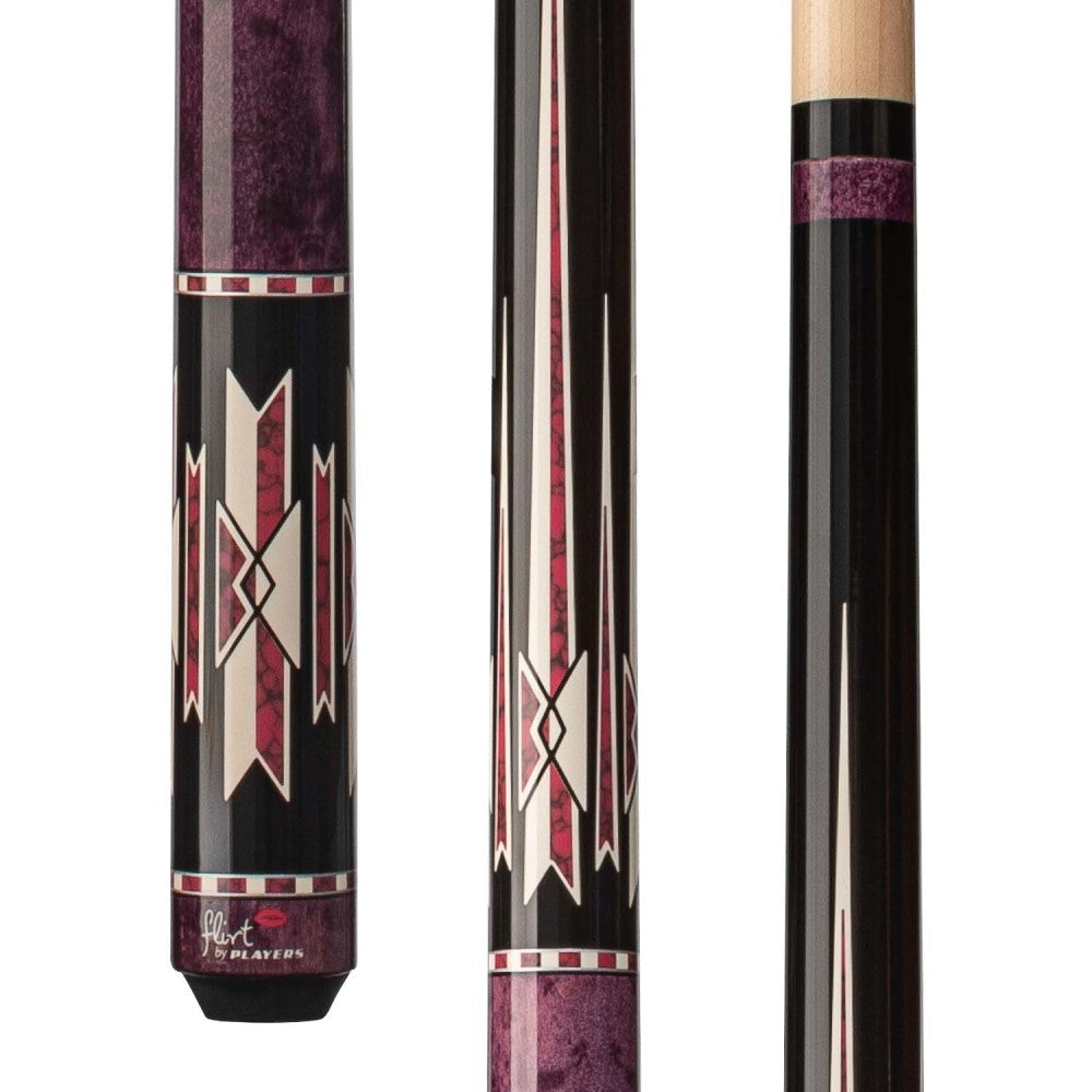 Players Black with Pink Recon Wrapless Cue (F2611)