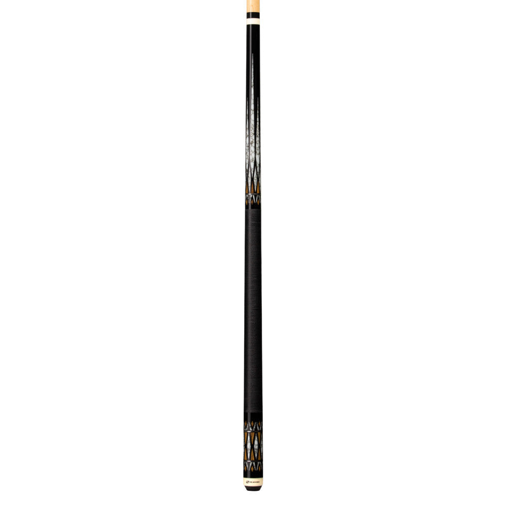 Players Black with White Recon Cue with Black Linen Wrap (E2341)
