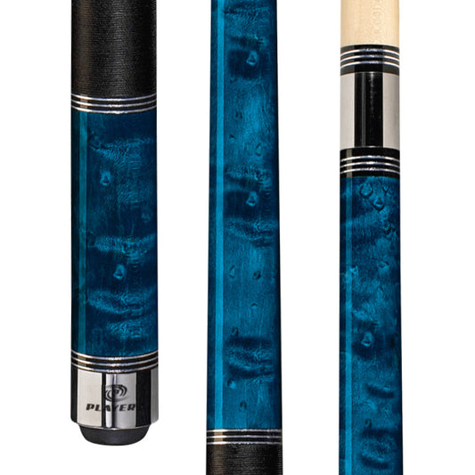 Players Blue Birdseye Cue with Black Linen Wrap (C-955)
