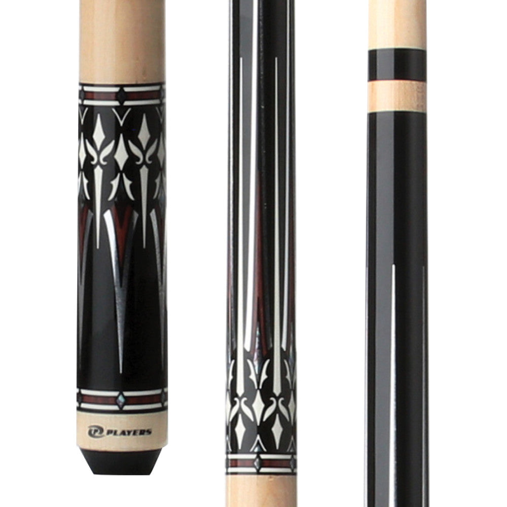 Players Natural Birdseye & Black Wrapless Cue (G3402)