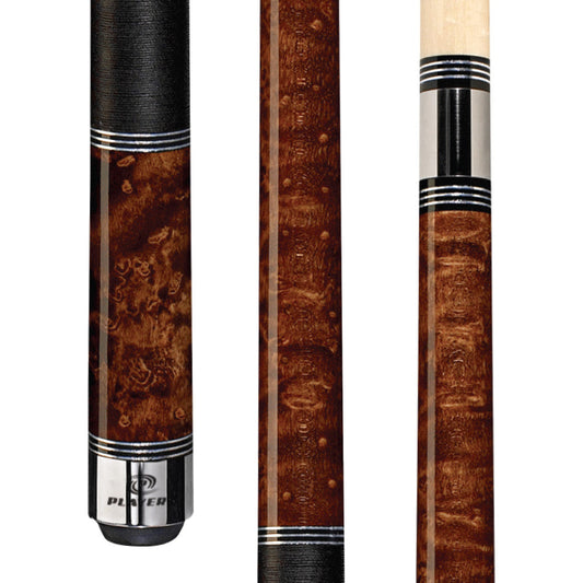 Players Nutmeg Birdseye Cue with Black Linen Wrap (C-950)