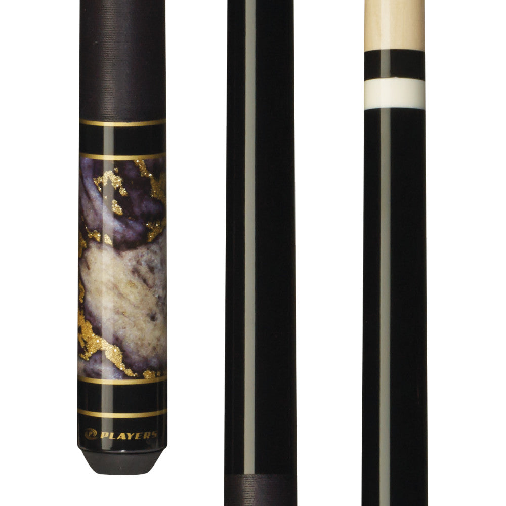 Players Obsidian Grey Cue with Black Linen Wrap (C948)