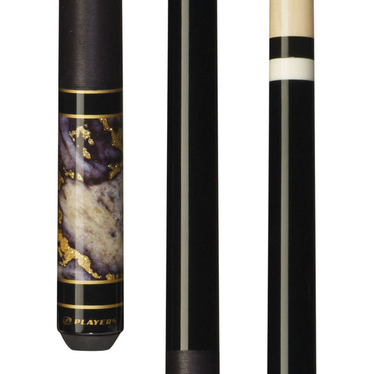 Players Obsidian Grey Cue with Black Linen Wrap (C948)