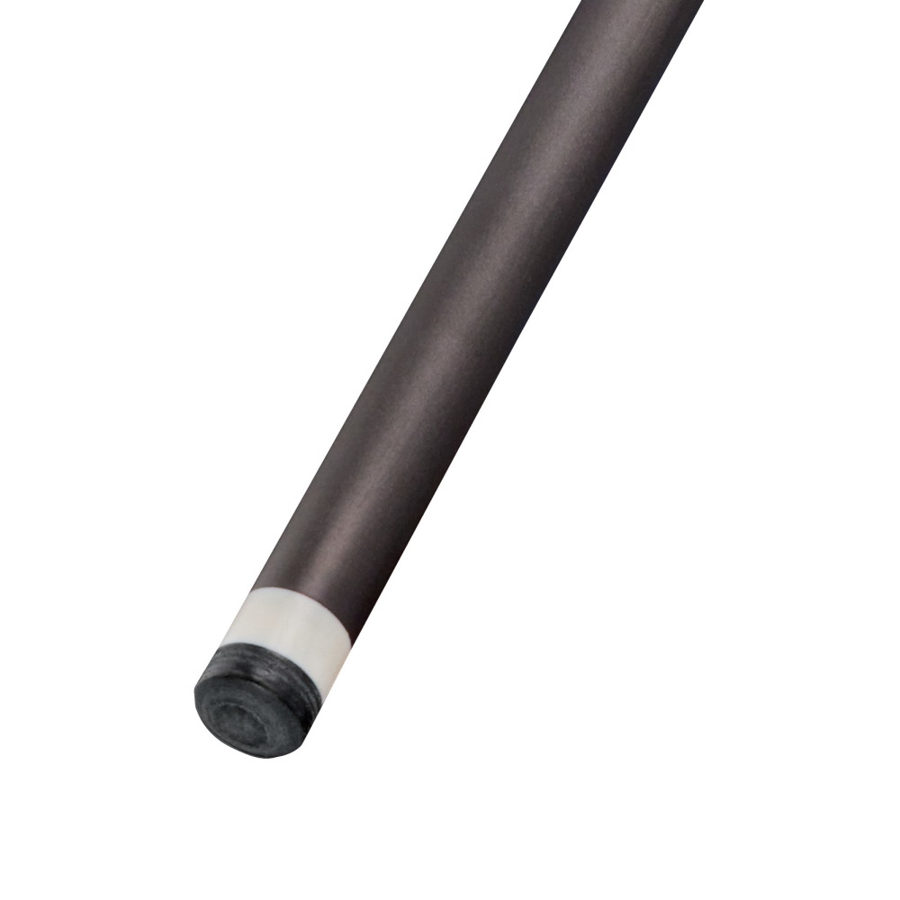 Detailed shot of the cue shaft's tip and the adjacent ferrule material.