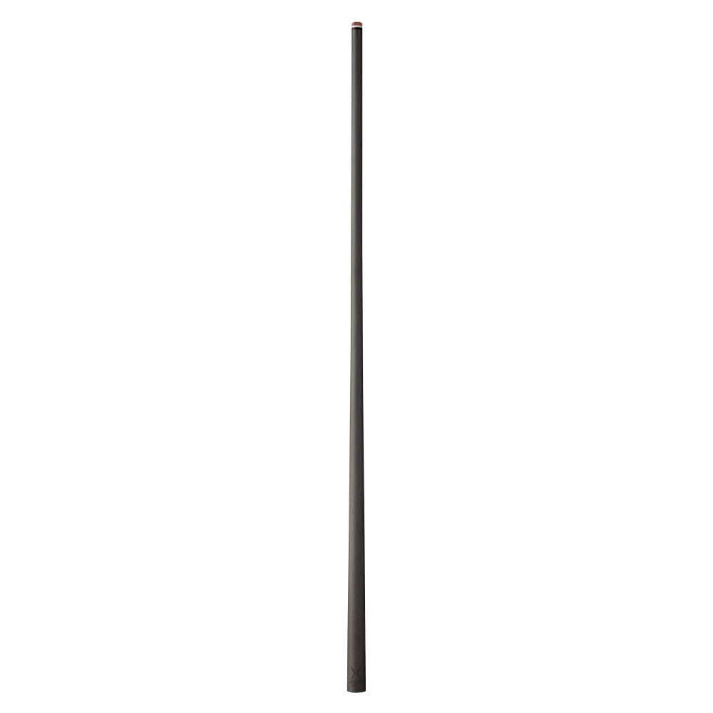 Complete carbon fiber cue shaft shown from end to end.