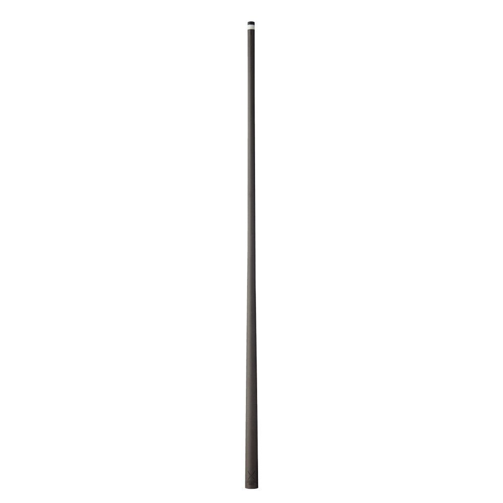Full length view of a dark carbon fiber cue shaft