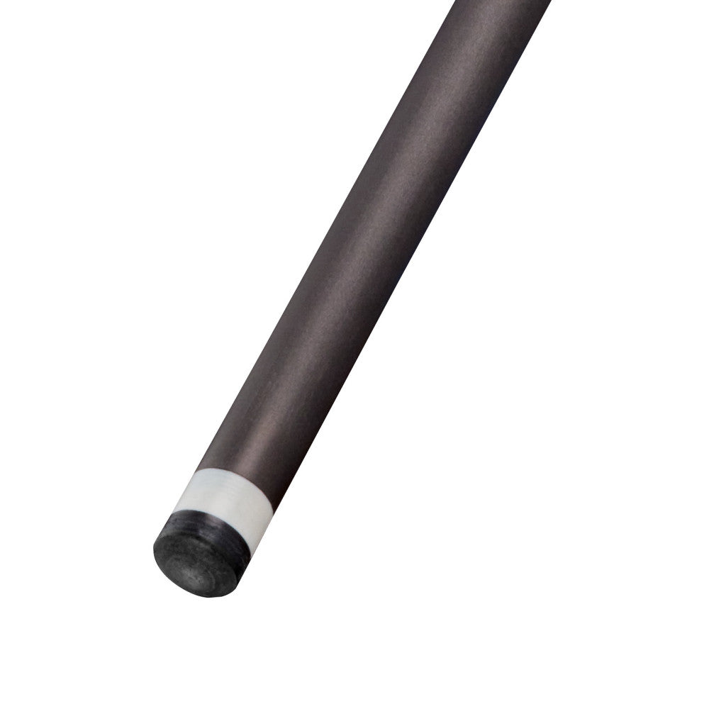 detail view view of a carbon fiber cue shaft tip detail