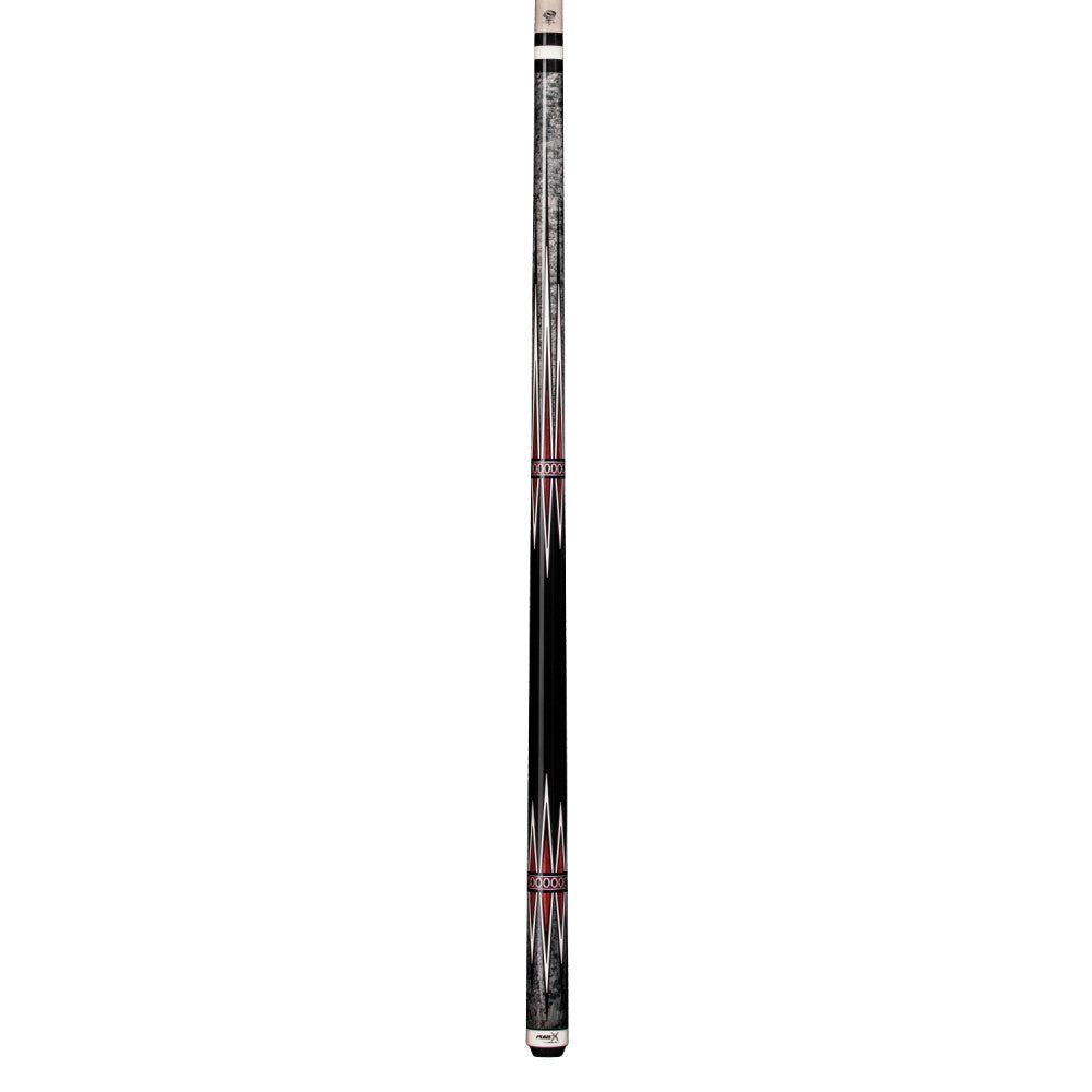 Full profile view of the Pure X HXT67 billiard cue stick showcasing the low-deflection technical shaft.