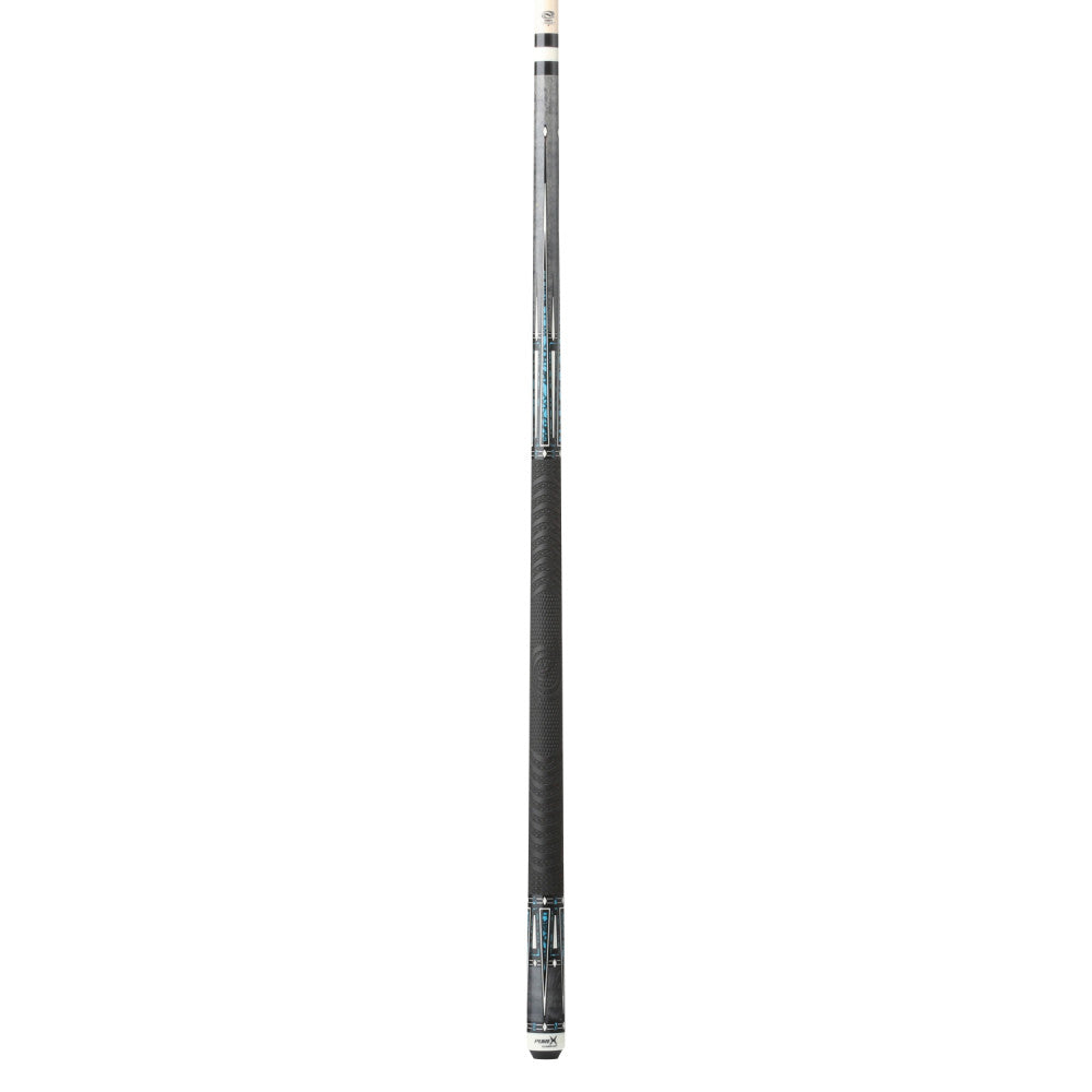 Full view of the HXT pool cue on a white background.