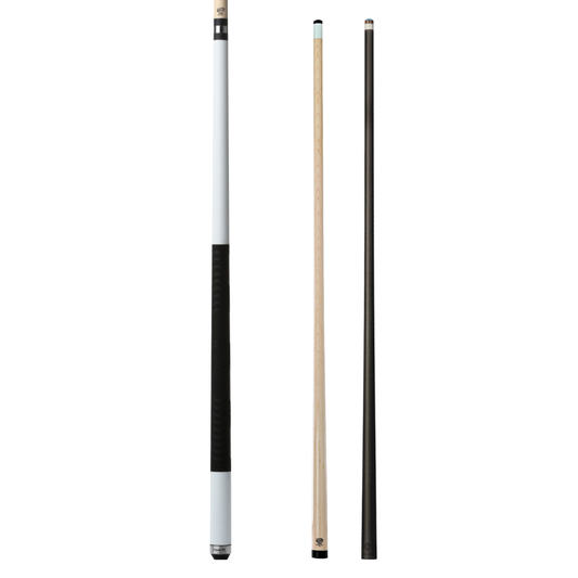 Pure X Matte White Cue with MZ Grip 2 Shaft Bundle - 11.75mm