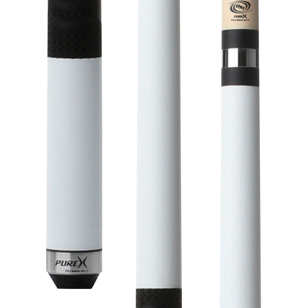 Pure X Matte White Cue with MZ Grip 2 Shaft Bundle - detail