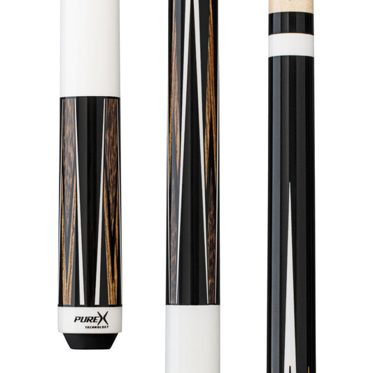 Pure X HXTE Midnight Black & Bocote pool cue detail
