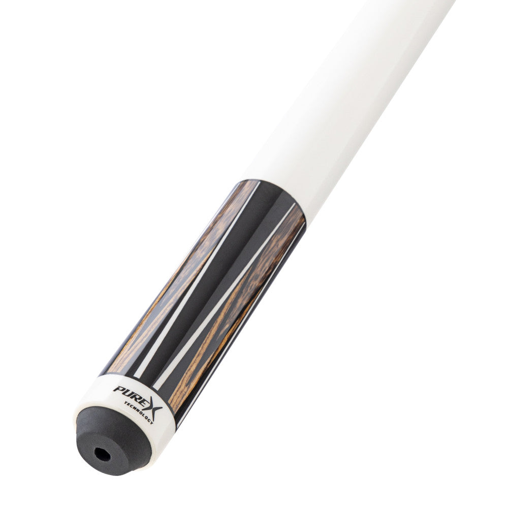 Close-up of the butt end of the pool cue