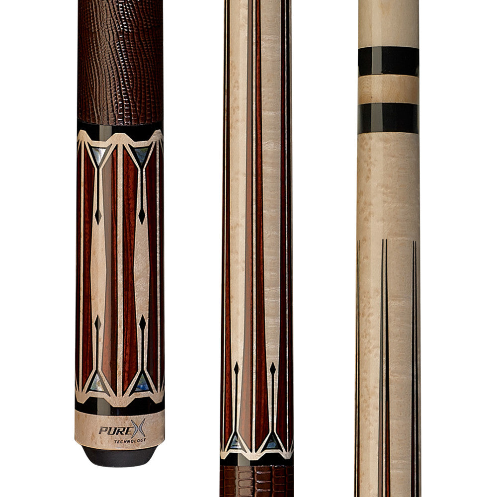 Pure X Natural Birdseye/Black Palm & Mother of Pearl cue HXTE4