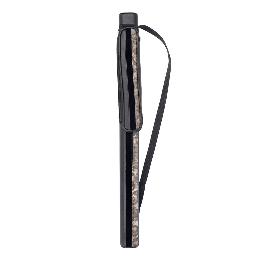 This cue case features a removable shoulder strap for transport