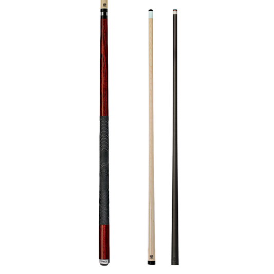 Pure X Zebrawood Cue with MZ Grip 2 Shaft Bundle - 11.75mm