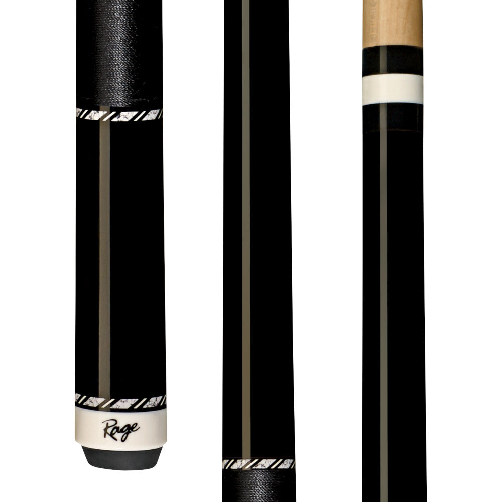 Rage Black Onyx Cue RGC5 showing butt, shaft, and joint.