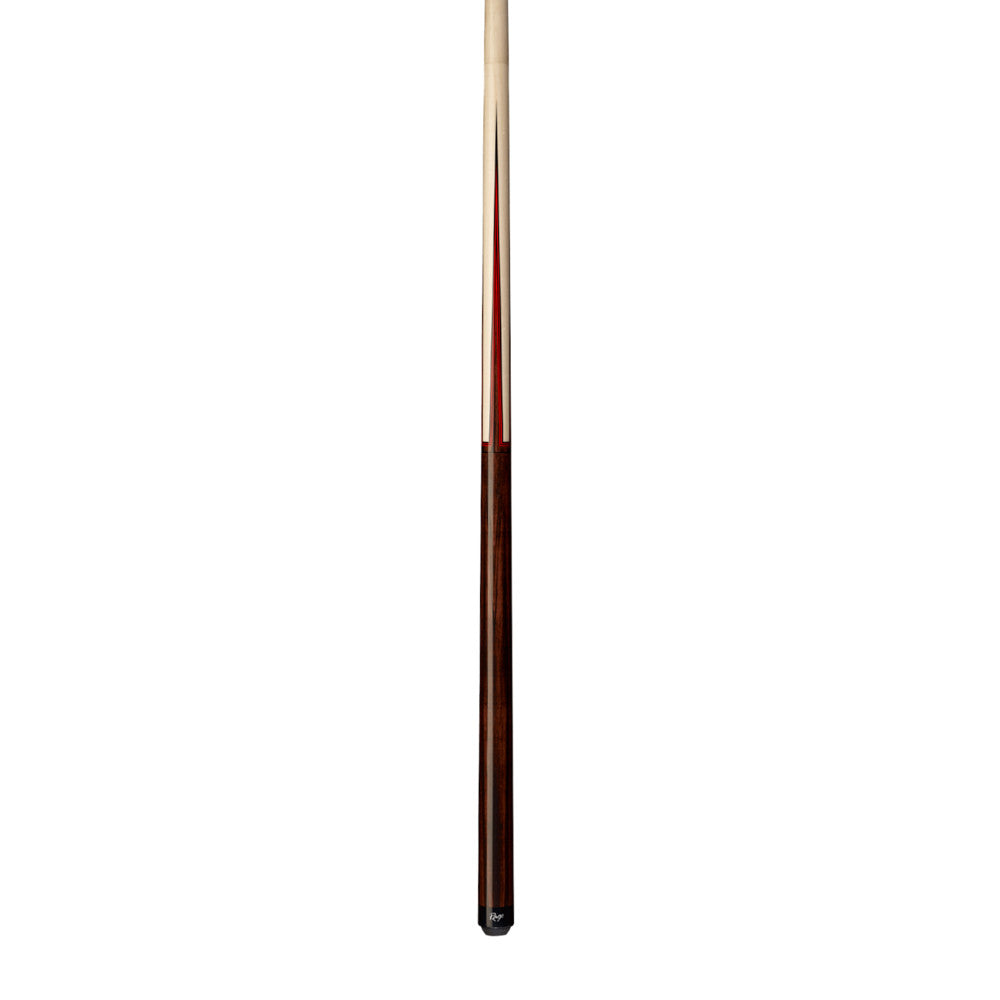 Full view of the RG107 brown red pool cue.