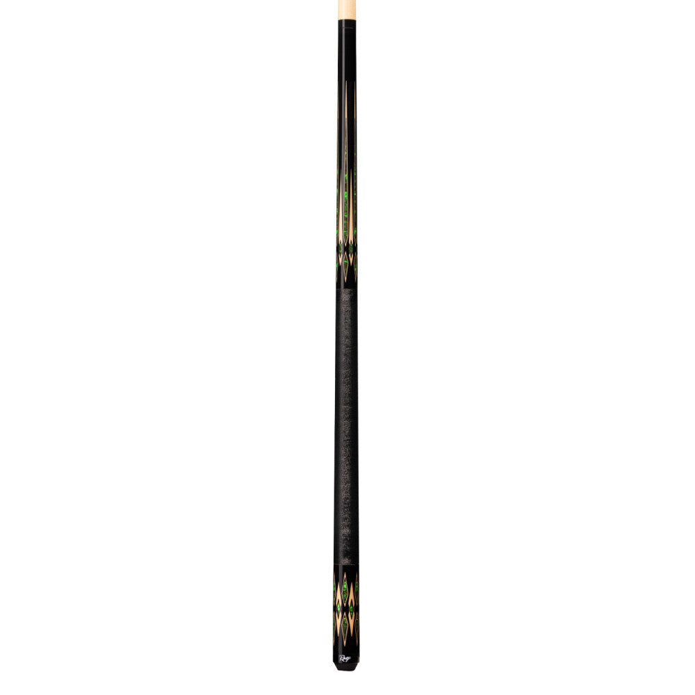 Full view of the billiard cue showcasing its design and length