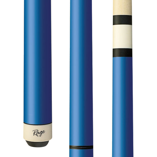 The Heavy Hitter cue presented in a vibrant blue finish with black accents.