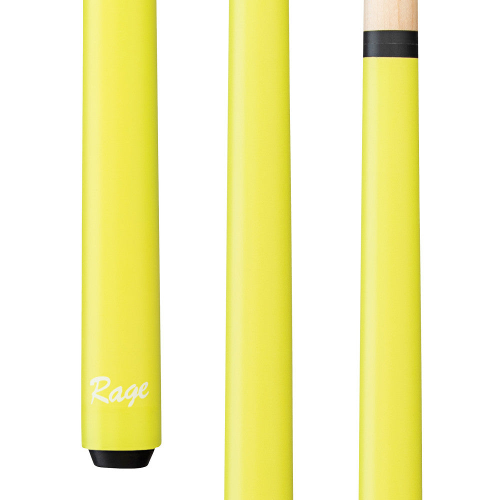 Pool cue butt section with '' logo and bumper detail.