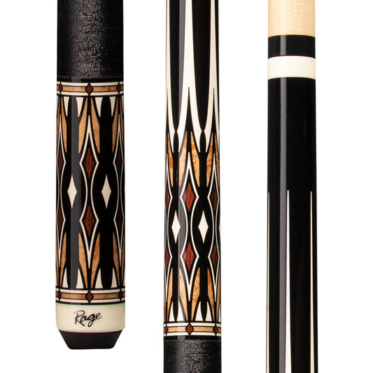 Rage Masked Daggers RG216 cue forearm, mid-section, and shaft.