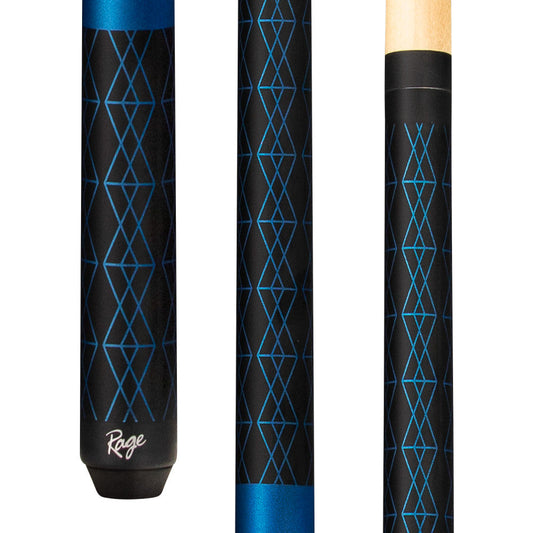 Rage Matte Blue Diamond Wrapless Cue (RG112)
