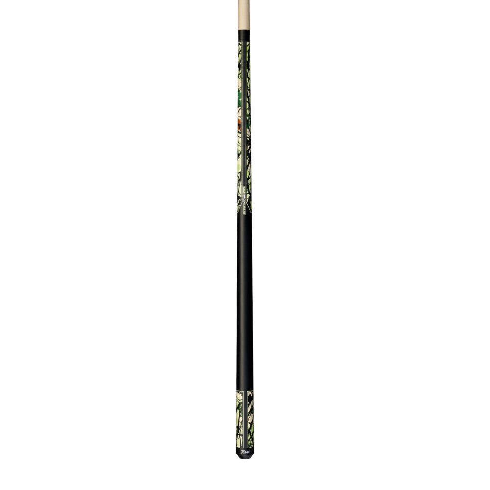 Full view of the Poison Oak Camo cue against a white background.