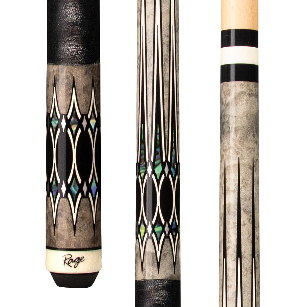 Rage Nacre Daggers cue butt and partial shaft details. RG213
