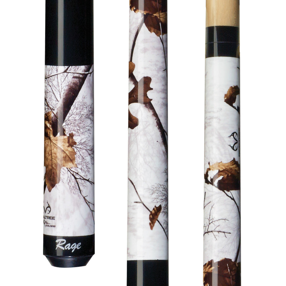 Rage Realtree Xtra Snow Camo Shorty Cue RGCW in three sections