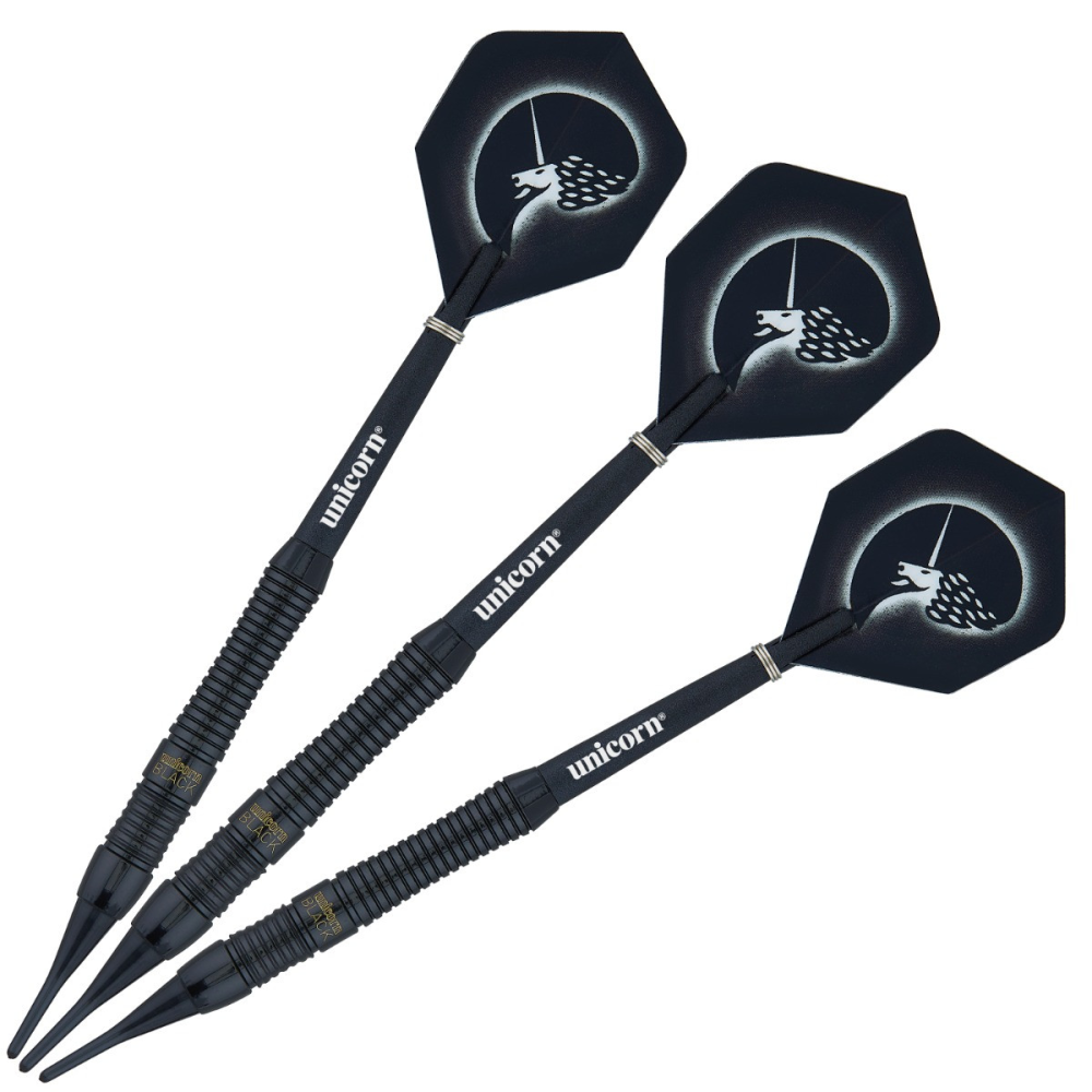 Unicorn Core Plus Black Brass Style 2 Soft Tip Dart Set — view 3