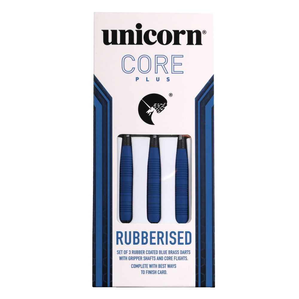 Unicorn Core Plus Blue Rubberised Steel Tip Dart Set — view 5