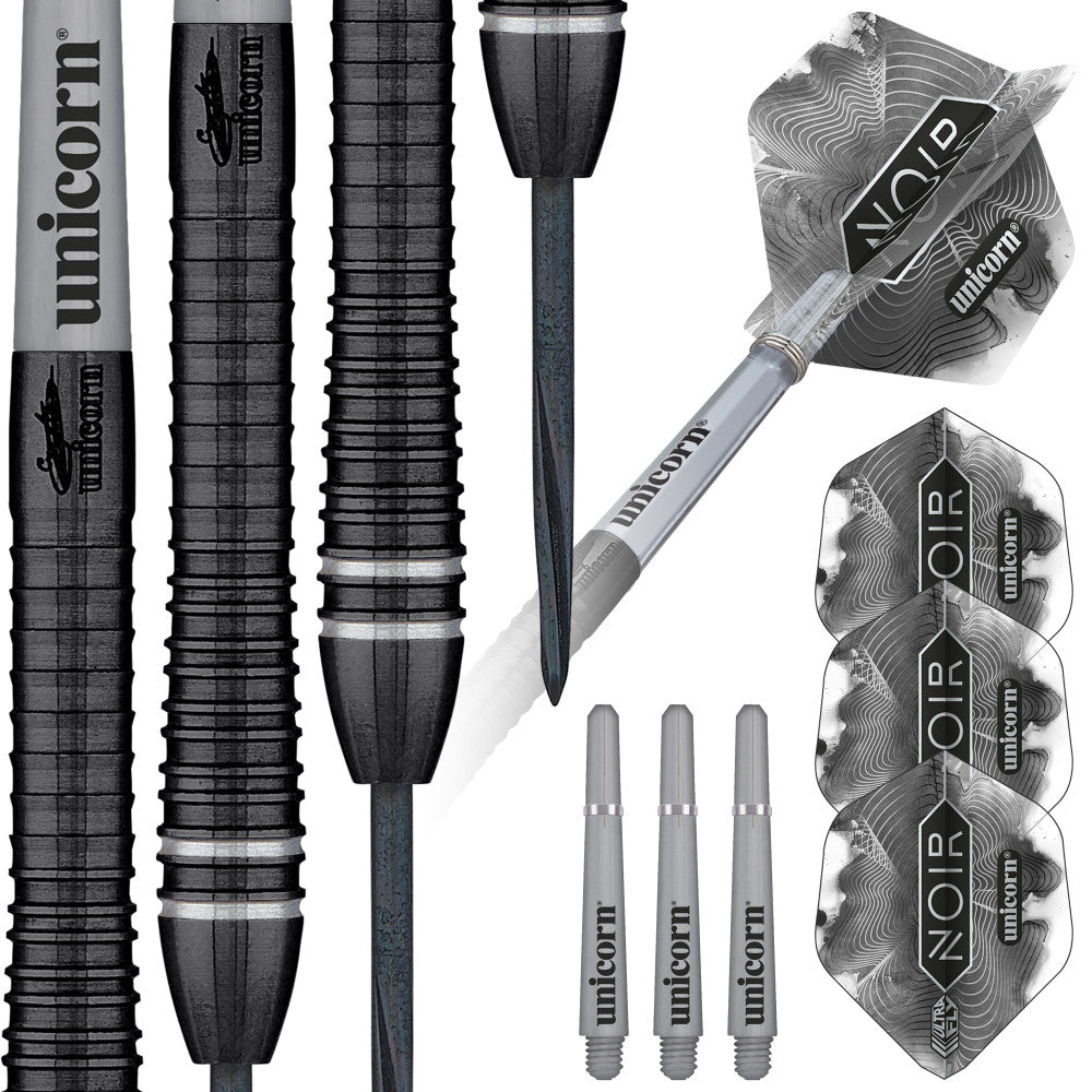 Unicorn Gary Anderson Phase 6 Noir Steel Tip Darts — view 1
