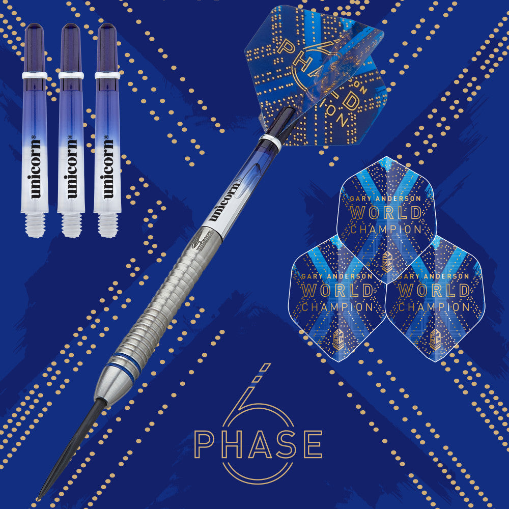 Unicorn Gary Anderson Phase 6 Steel Tip Darts — view 2