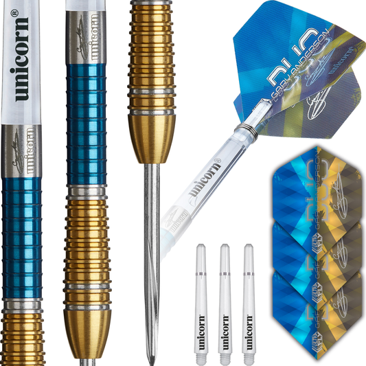 Unicorn Gary Anderson Phase 6 Duo Steel Tip Darts Set 90% Tungsten — view 1