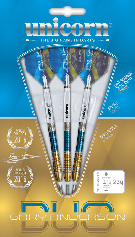 Unicorn Gary Anderson Phase 6 Duo Steel Tip Darts Set 90% Tungsten — view 5