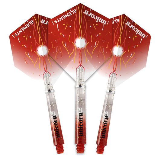 Unicorn Gripper 4 Elements Firestorm Two-Tone Flight and Shaft Combo — view 1