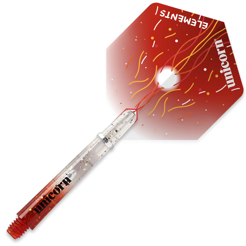 Unicorn Gripper 4 Elements Firestorm Two-Tone Flight and Shaft Combo — view 2