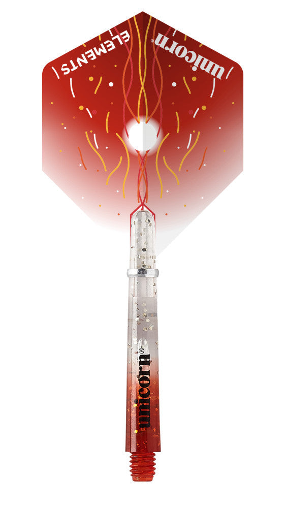 Unicorn Gripper 4 Elements Firestorm Two-Tone Flight and Shaft Combo — view 3