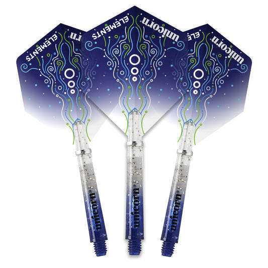 Unicorn Gripper 4 Elements Hydrostorm Two-Tone Flight and Shaft Combo — view 1
