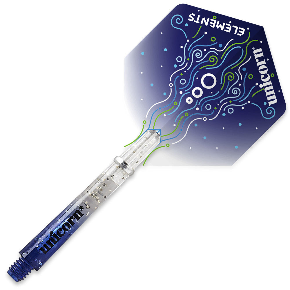 Unicorn Gripper 4 Elements Hydrostorm Two-Tone Flight and Shaft Combo — view 2