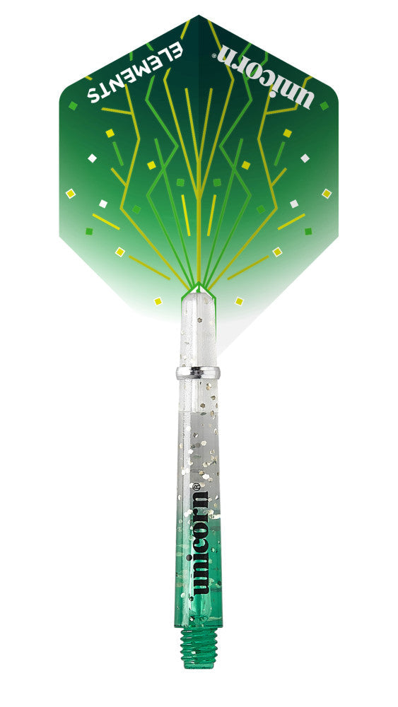 Unicorn Gripper 4 Elements Thunderstorm Two-Tone Flight and Shaft Combo — view 3