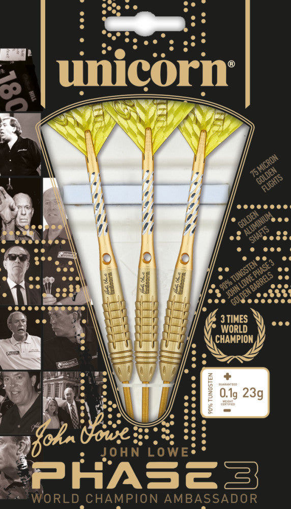 Unicorn John Lowe World Champion Ambassador Phase 3 Steel Tip Dart Set — view 7