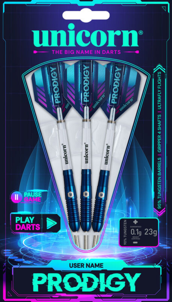 Unicorn Prodigy 02 Steel Tip Dart Set - 95% Tungsten — view 5